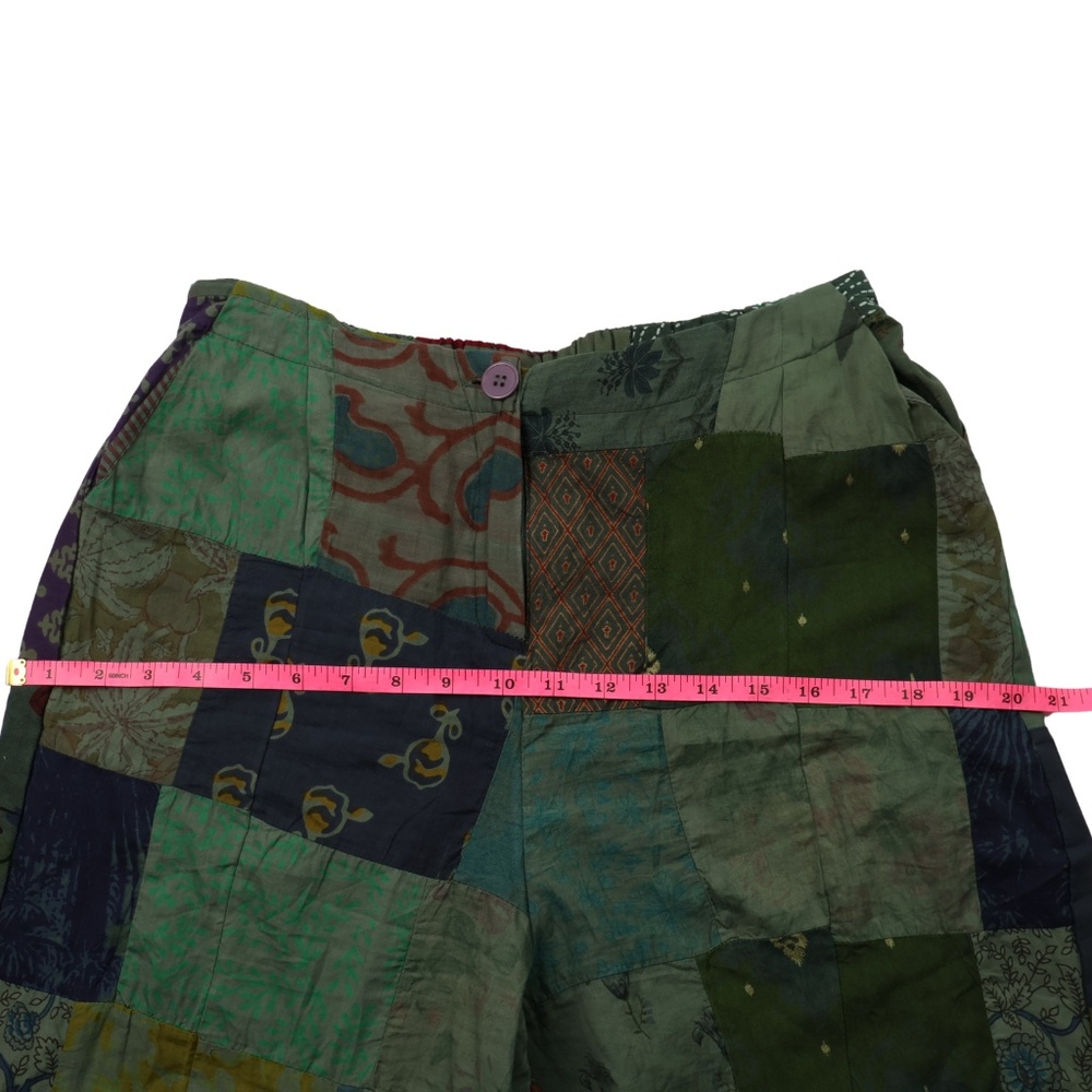 Earthbound Patchwork Balloon Pants Boho Elastic W… - image 9
